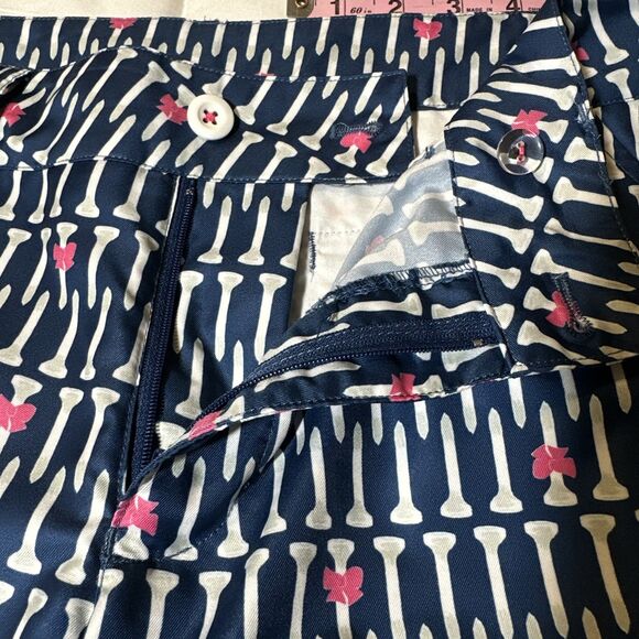 Birdies & Bows Golf Shorts Tee And Bows Print Size 8 Navy Pink - Picture 6 of 10